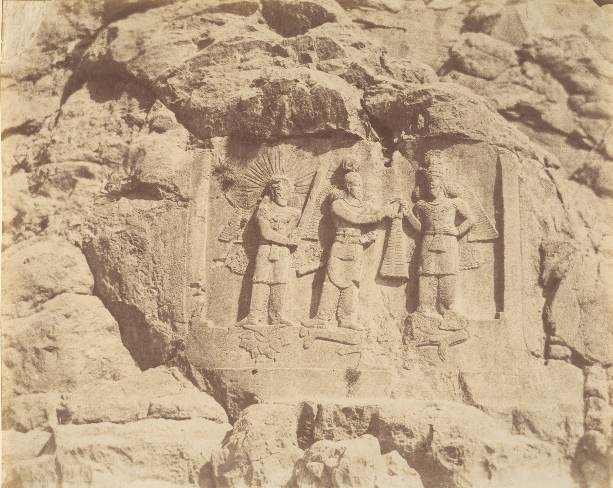 7 [Tag-e Bustan，沙普尔二世的加冕仪式，克尔曼沙阿]，19世纪40年代至60年代。 作者 路易吉·佩斯