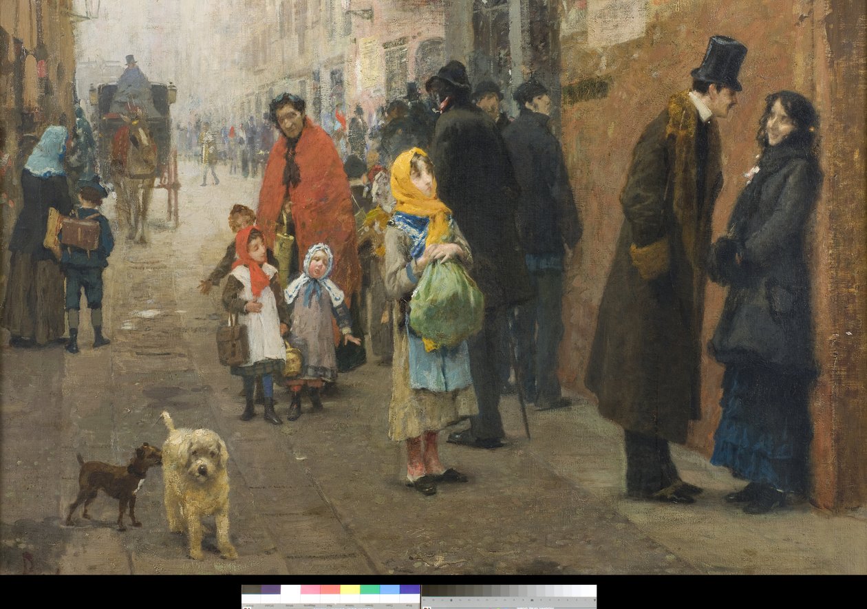 米兰的一条街道，1881年 作者 路易吉·罗西（Luigi Rossi）