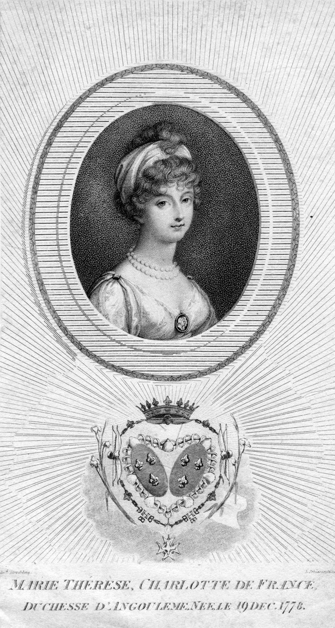 玛丽·特蕾丝·夏洛特·德·波本（Marie-Therese-Charlotte de Bourbon），昂古莱姆公爵夫人和法国多芬的夫人，1805年。 作者 路易吉·夏瓦尼蒂（Luigi Schiavonetti）