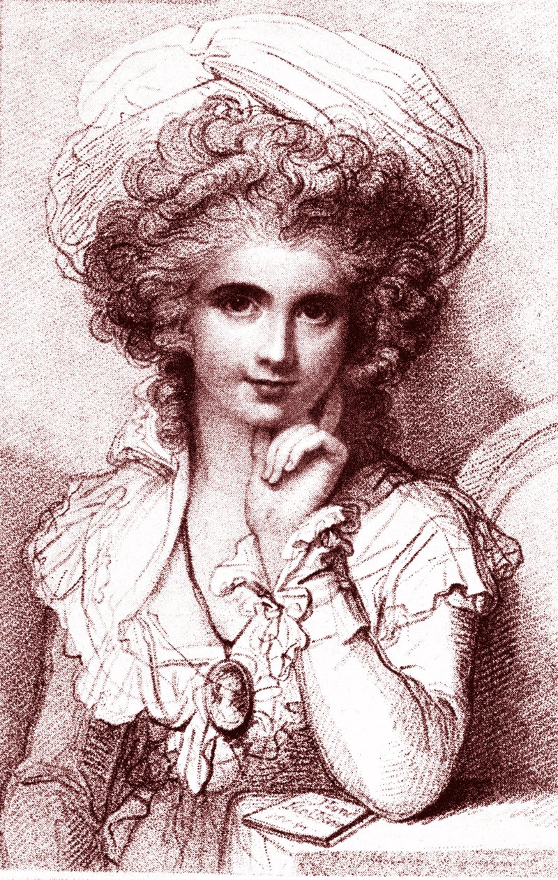 玛丽-科斯韦（1760-1838 年），英国意大利画家。R. Cosway 为 Luigi Schiavonetti（1765-1810 年）绘制的版画。1930 作者 路易吉·夏瓦尼蒂（Luigi Schiavonetti）