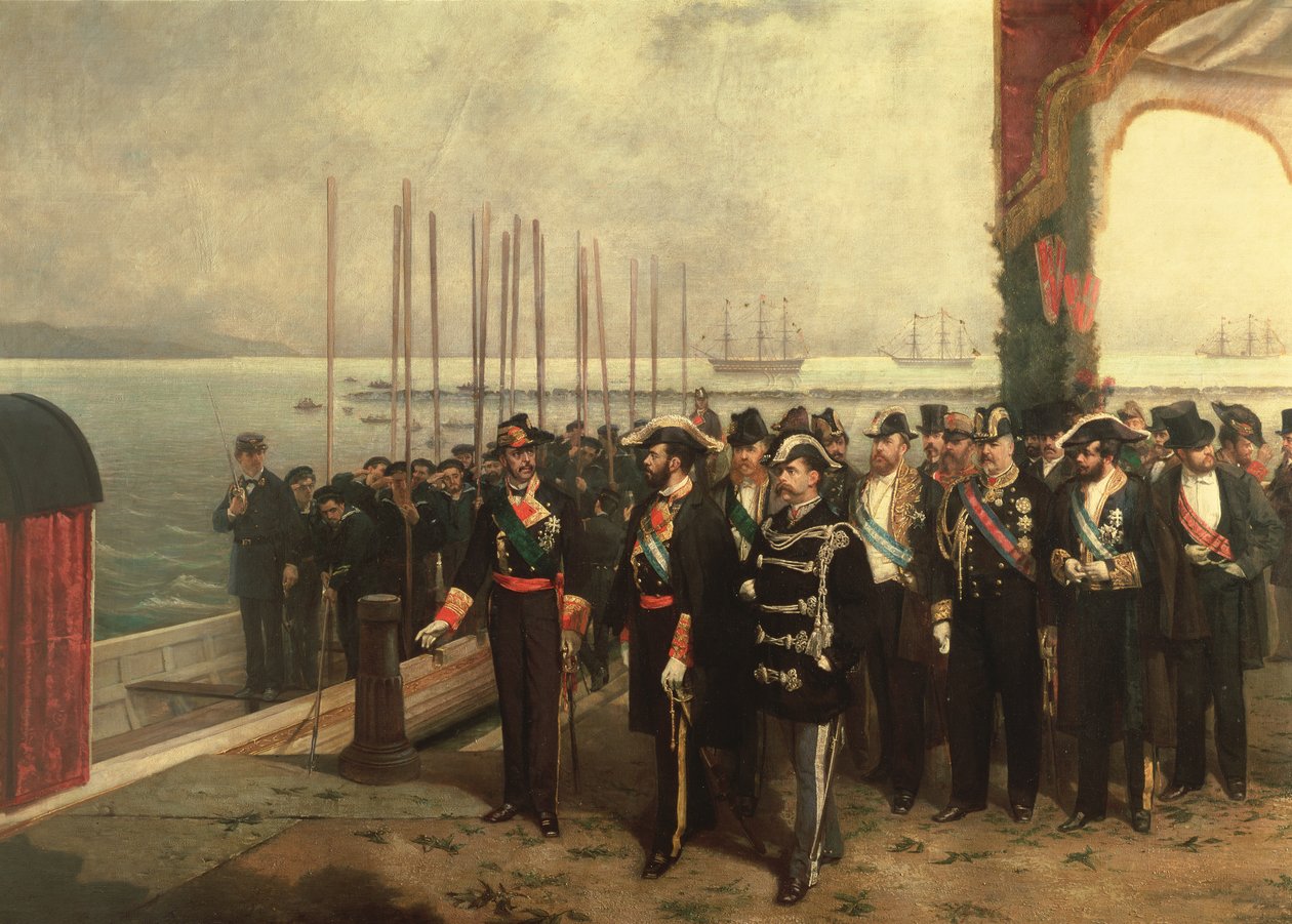 西班牙Savoy Amadeo I（1845-90）的登船（石油） 作者 路易斯·阿尔瓦雷斯·加泰罗尼亚