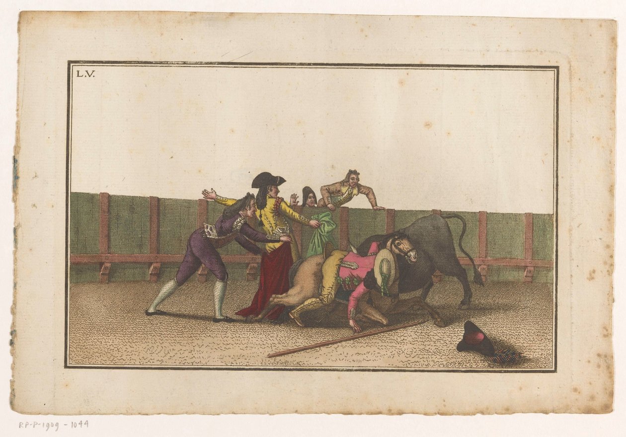 皮卡多从马上摔下来 Coleccion de lasprinciples suertes de una corrida de toros（系列标题） 斗牛中最重要动作的集合（系列标题） 作者 路易斯·费尔南德斯·诺塞雷特