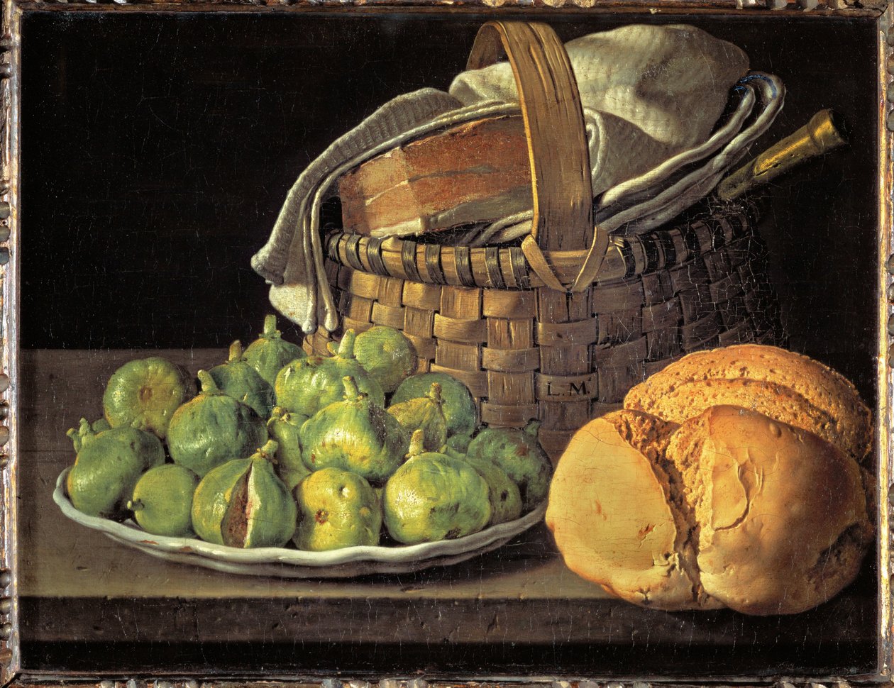 Nature morte aux figues - 无花果静物画... 作者 路易斯·梅嫩德斯（Luis Menendez）或梅伦德斯（Melendez）
