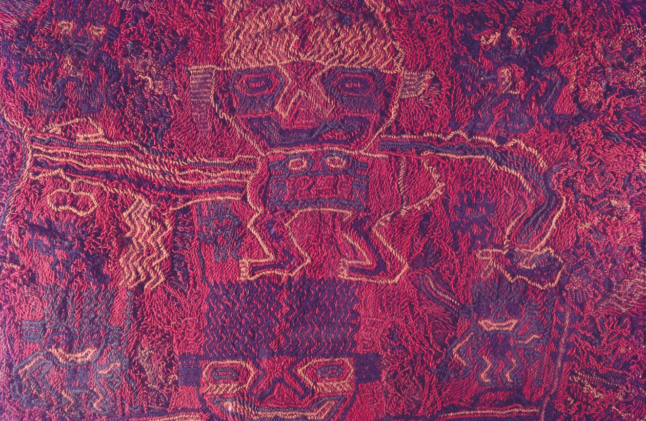 纺织品，帕拉卡斯文化，秘鲁，2015。 作者 路易斯·罗森多。