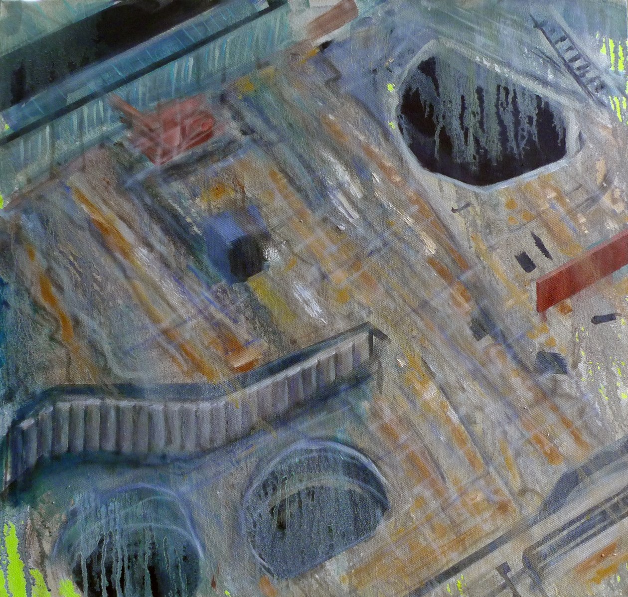 Metastructure V，2015 年（布面油画） 作者 卢克·M·沃克
