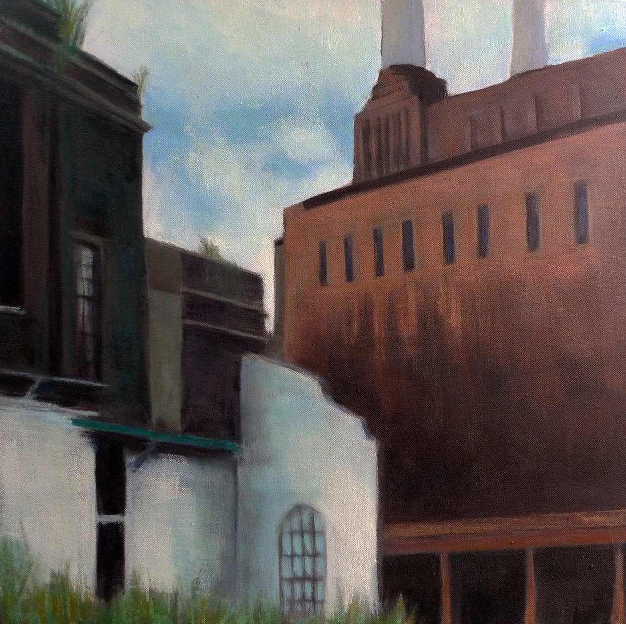 发电站，2011 年（布面油画） 作者 卢克·M·沃克