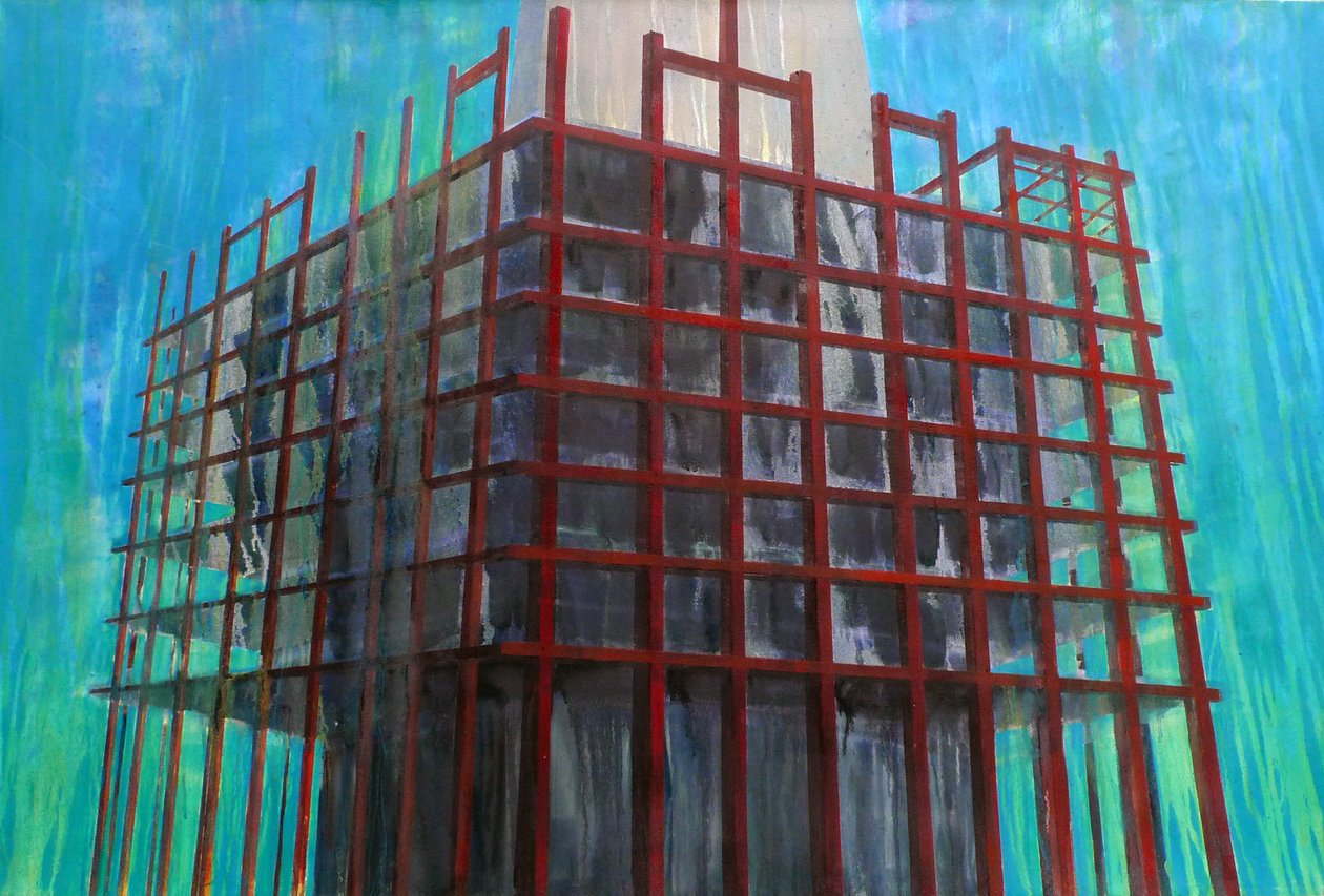 进行中的作品 13，2015 年（布面油画） 作者 卢克·M·沃克