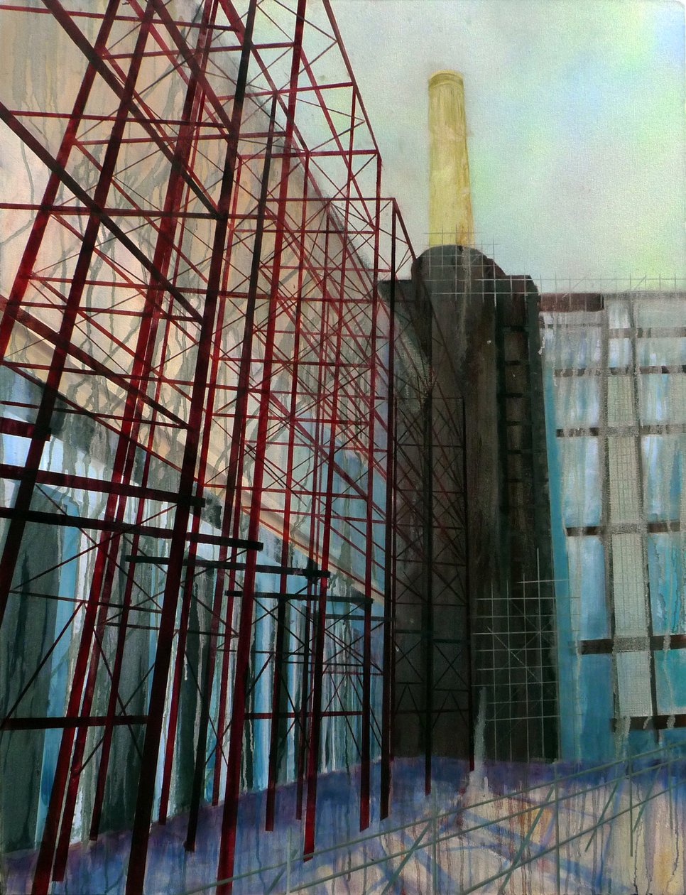 进行中的作品 15，2016 年（布面油画） 作者 卢克·M·沃克