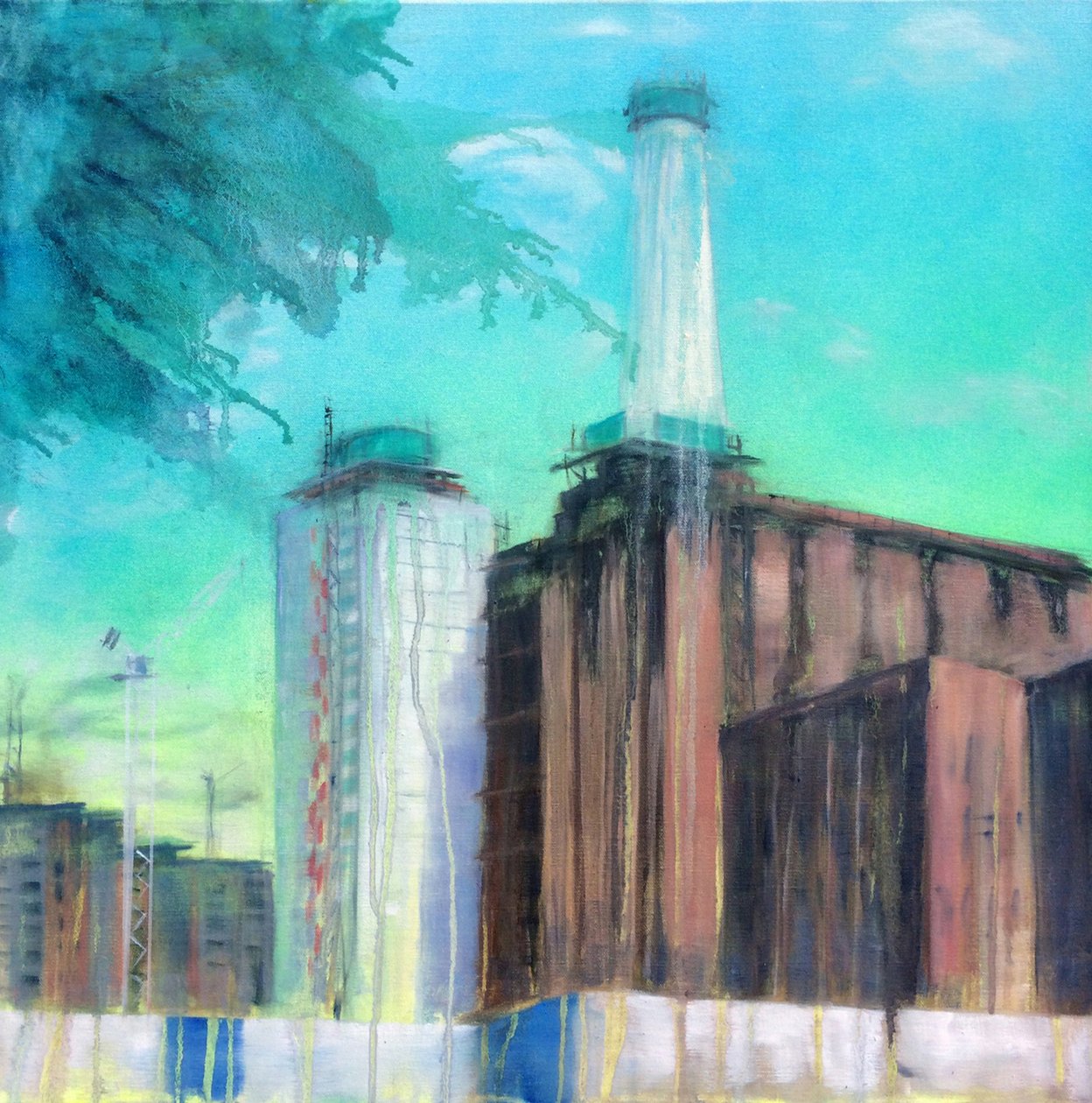 进行中的作品 9，2015 年（布面油画） 作者 卢克·M·沃克