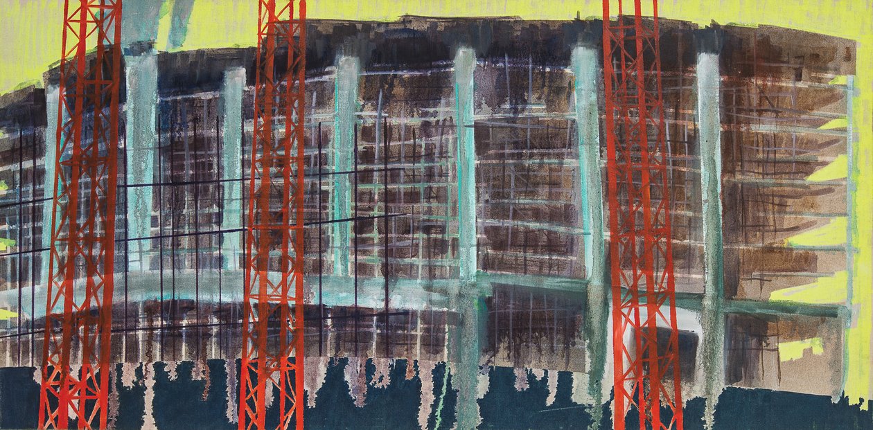 进行中的作品 I，2014 年（布面油画和丙烯画） 作者 卢克·M·沃克