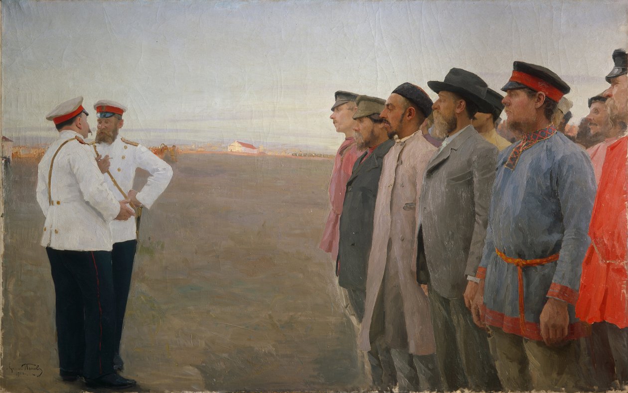 新兵，1904年 作者 卢坎·瓦西里耶维奇·波波夫（Lukjan Vasilievich Popov）