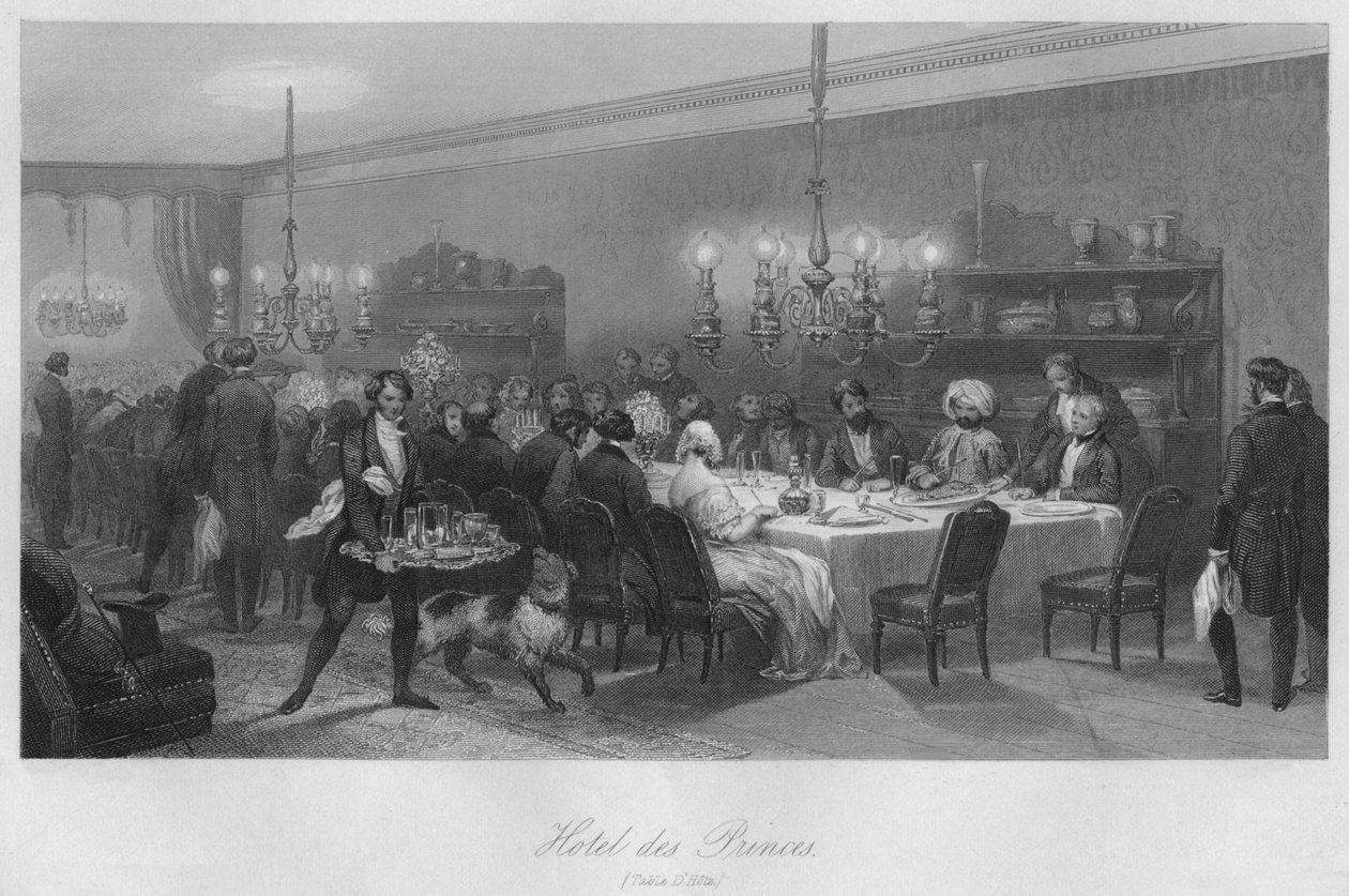 王子酒店。表DHote，c1843 作者 象牙股票