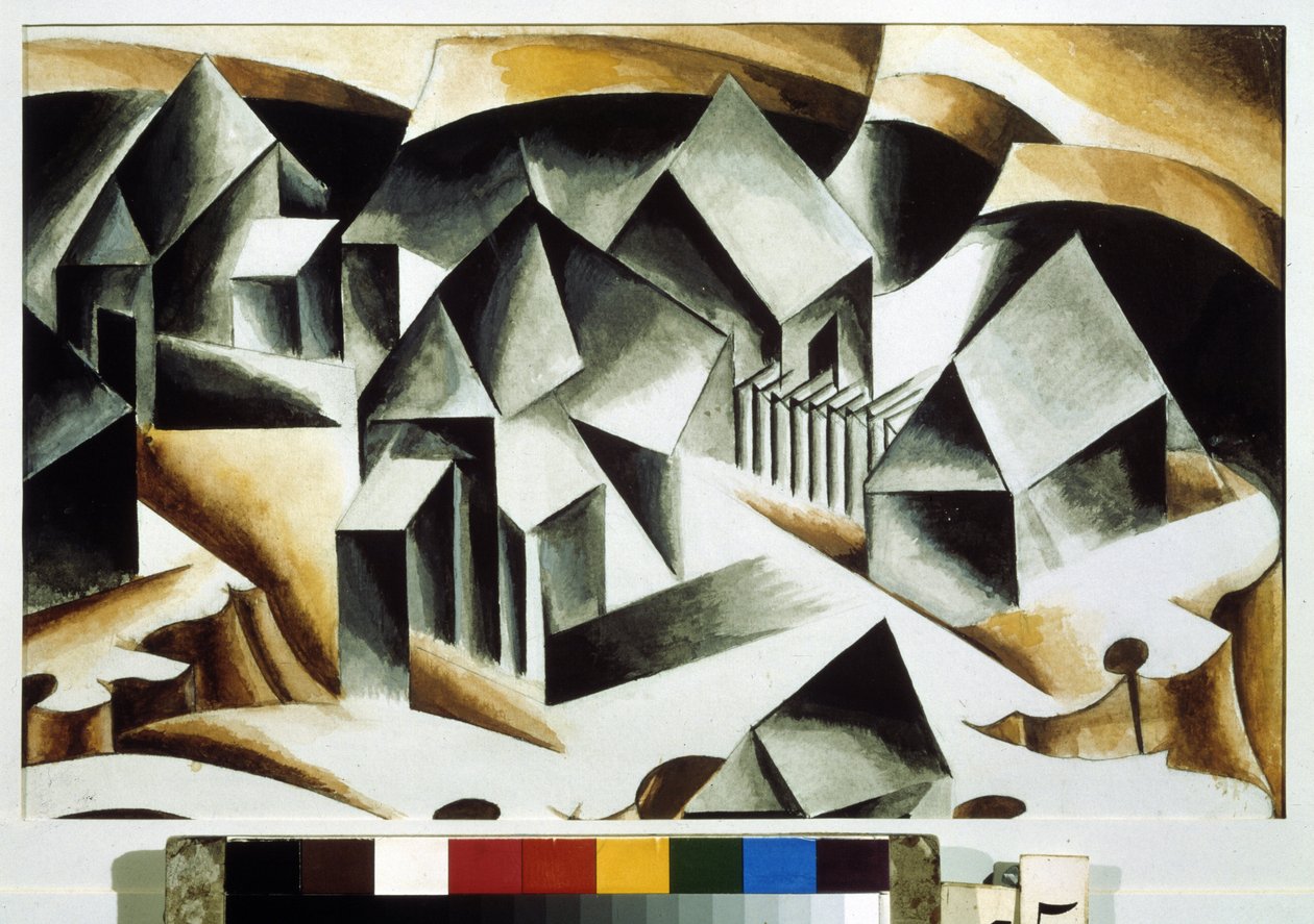 比尔斯克（俄罗斯）。Peinture de Lyubov (Lioubov) Sergeyevna Popova (1889-1924), huile sur toile 作者 柳博夫·谢尔盖维娜·波波娃