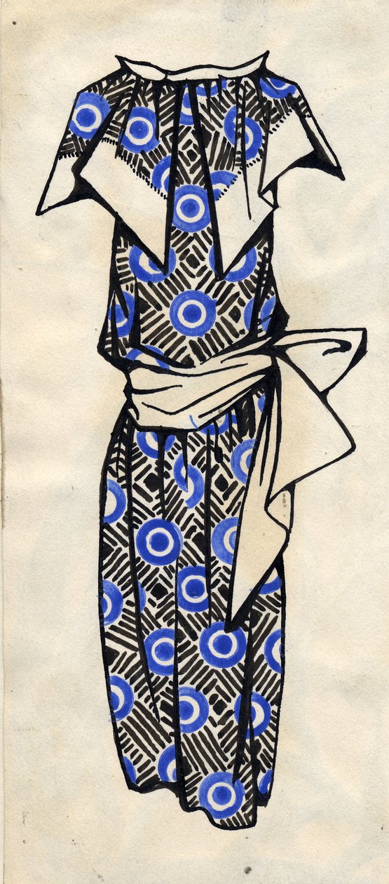 礼服设计，1924年。 作者 柳博夫·谢尔盖维娜·波波娃
