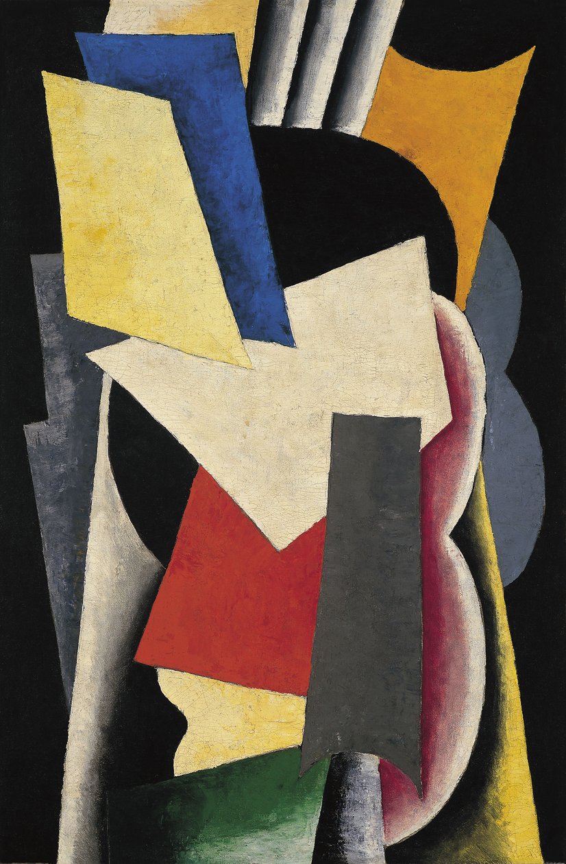 美术绘画静物与乐器，1915年 作者 柳博夫·谢尔盖维娜·波波娃