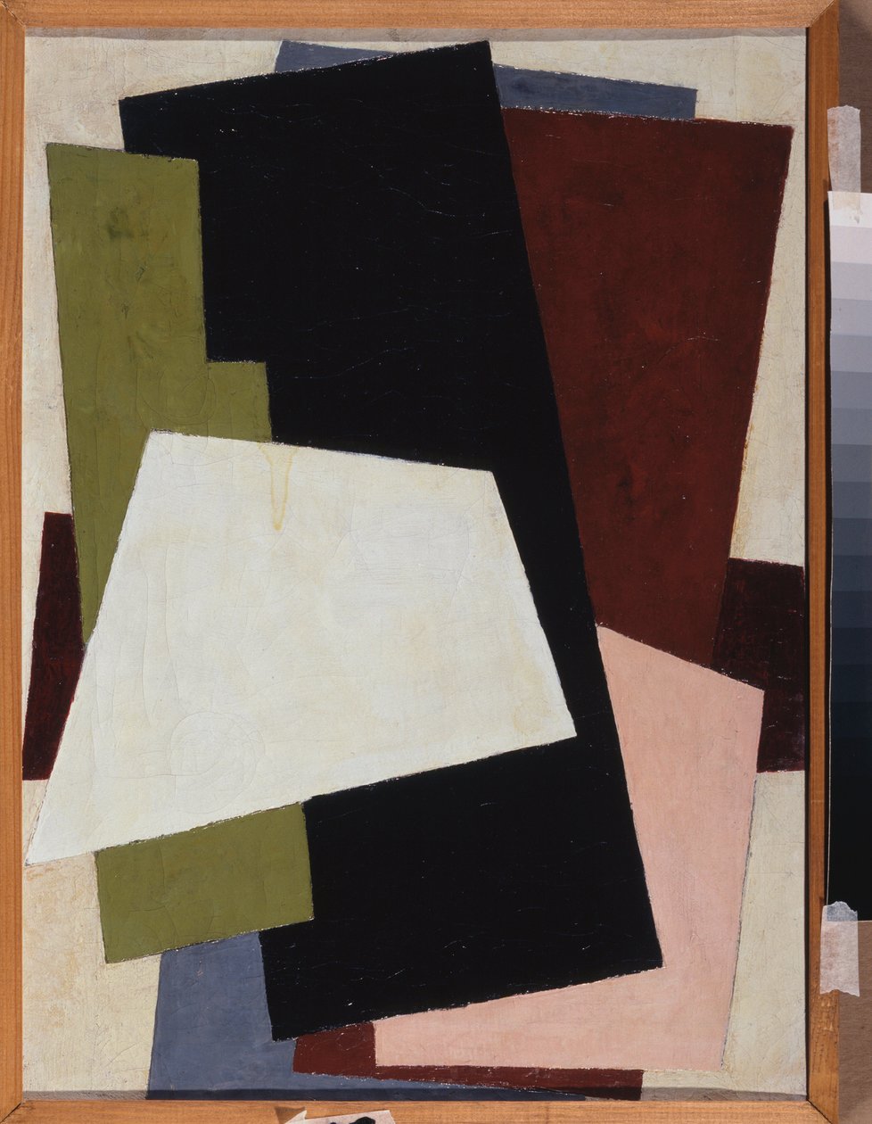建筑绘画。Lyubov (Lyubov) Sergeyevna Popova（1889-1924 年）的画作，布面油画 作者 柳博夫·谢尔盖维娜·波波娃