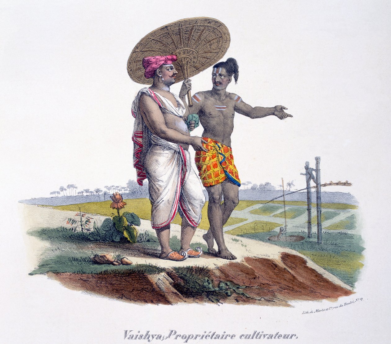 Vaishya种姓的一名男子在1827年至1935年期间检查他的小型控股 作者 我本努夫