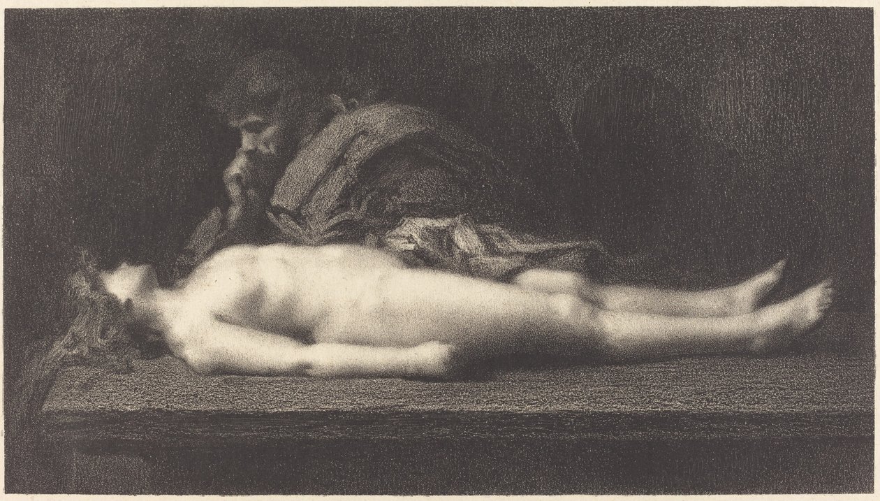 以法莲的利未人和他死去的妻子 作者 让·雅克·亨纳 (Jean Jacques Henner) 之后的 MG Fuchs