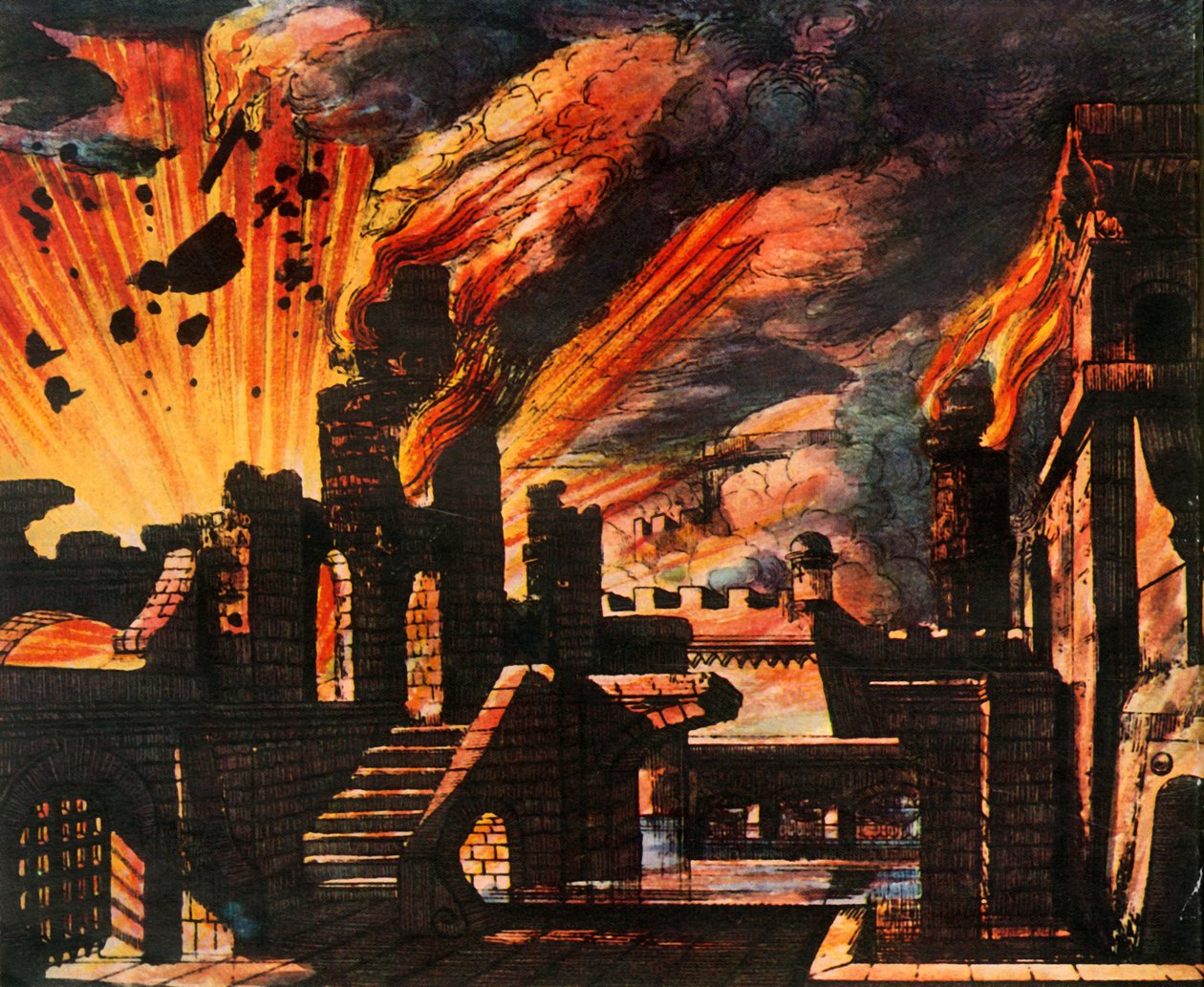 Wests Lodoiska（或俘虏公主1824年）的最后一幕，1948年。 作者 MW石