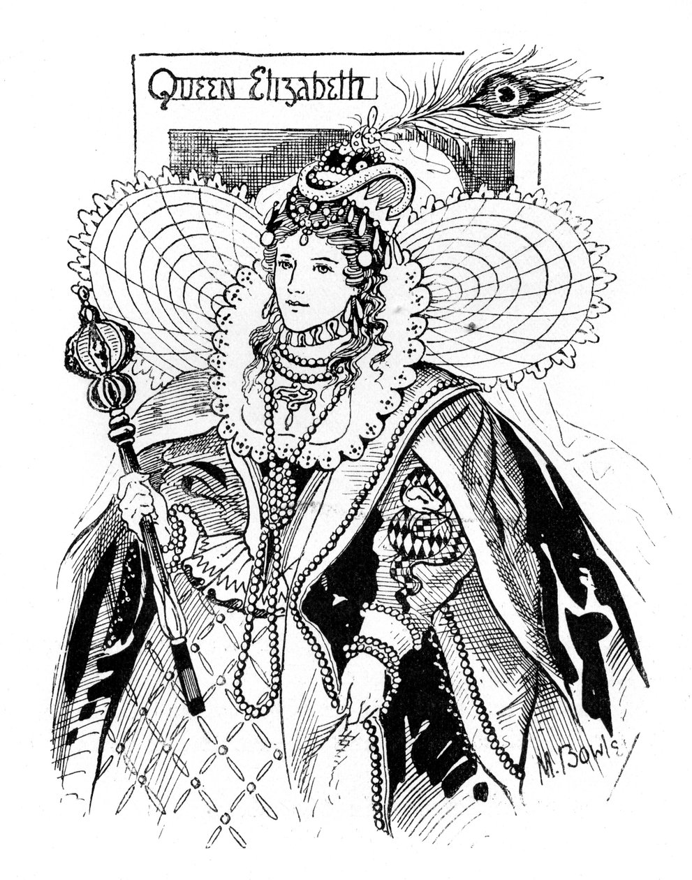 伊丽莎白女王（Queen Elizabeth I）1533-1603，1897年。 作者 鲍利