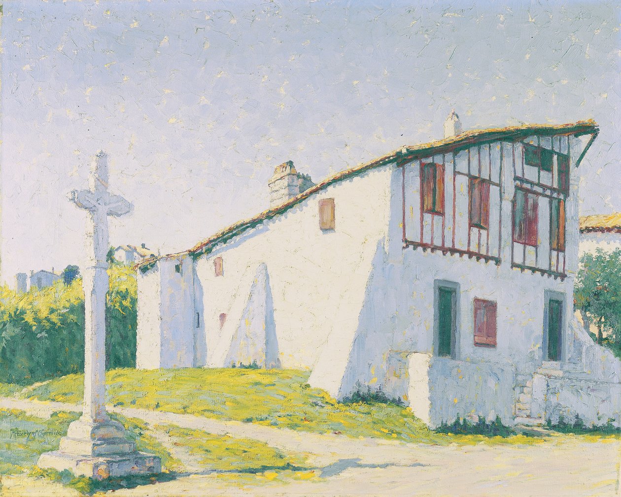 法国圣让德卢斯的比斯克小屋（布面油画） 作者 M伊芙琳·麦考密克