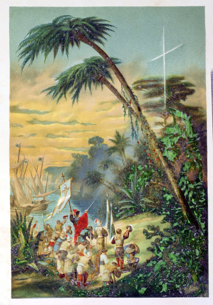 克里斯托弗·哥伦布发现新世界（1451-1506）1892年 作者 侯梭