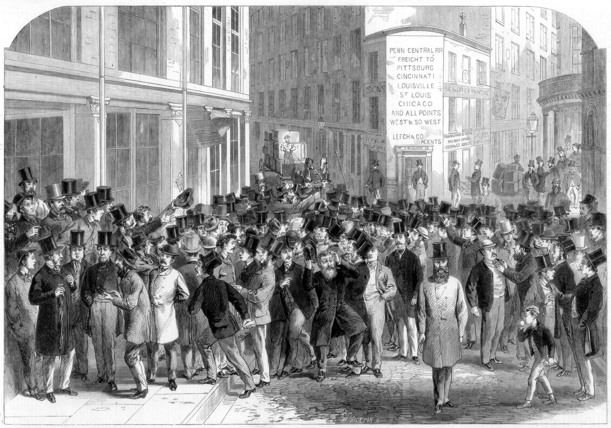 1864年，纽约的Kerbstone股票经纪人。 作者 杰克逊
