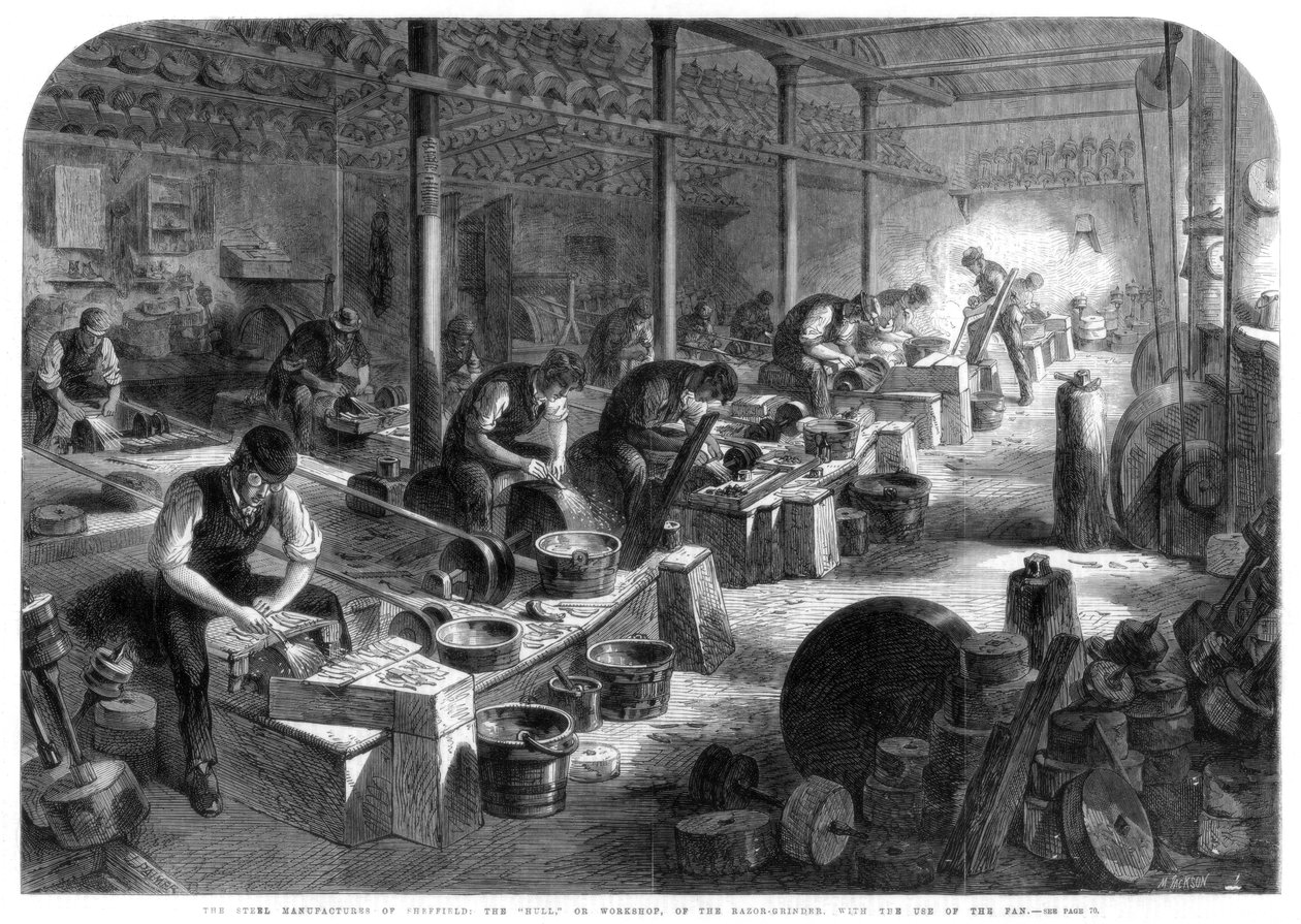 约克郡谢菲尔德的钢铁制品，1866年 作者 杰克逊