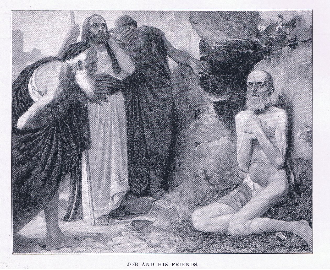 Job and his friends, from The Magazine of Art 1893, Cassell and Company 作者 拉韦涅