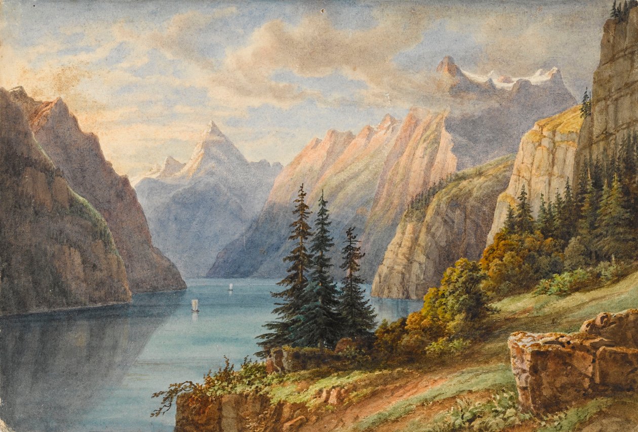 Vue du Rutli（水彩画） 作者 M·尼古拉斯·卡思