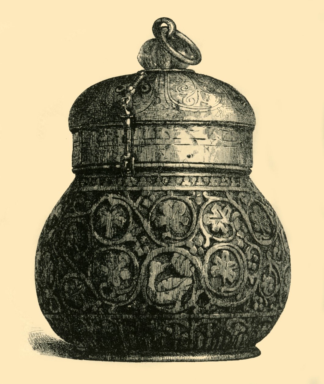 象牙盒子，公元750-850年，1881年。 作者 沙利文
