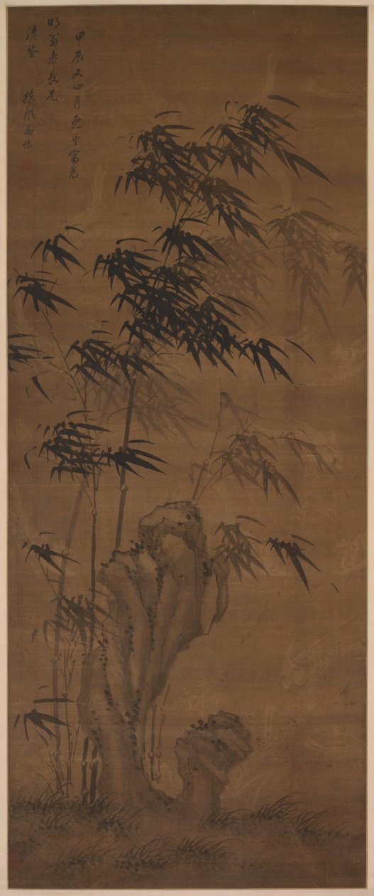 风中的竹子，1724年。 作者 马宇