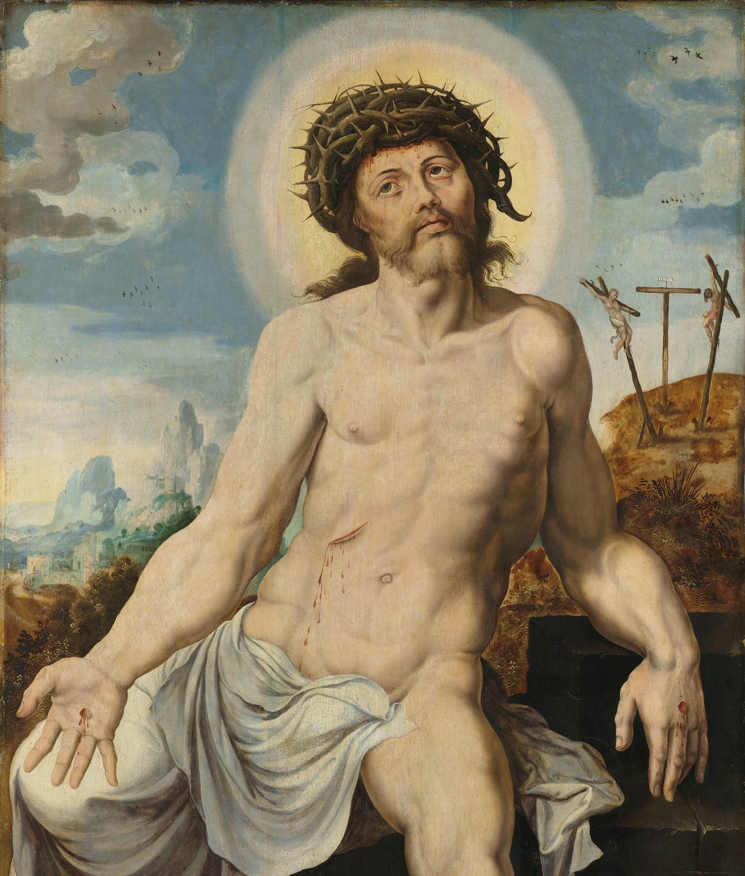 基督是悲哀之人 作者 Maarten van Heemskerck（车间）
