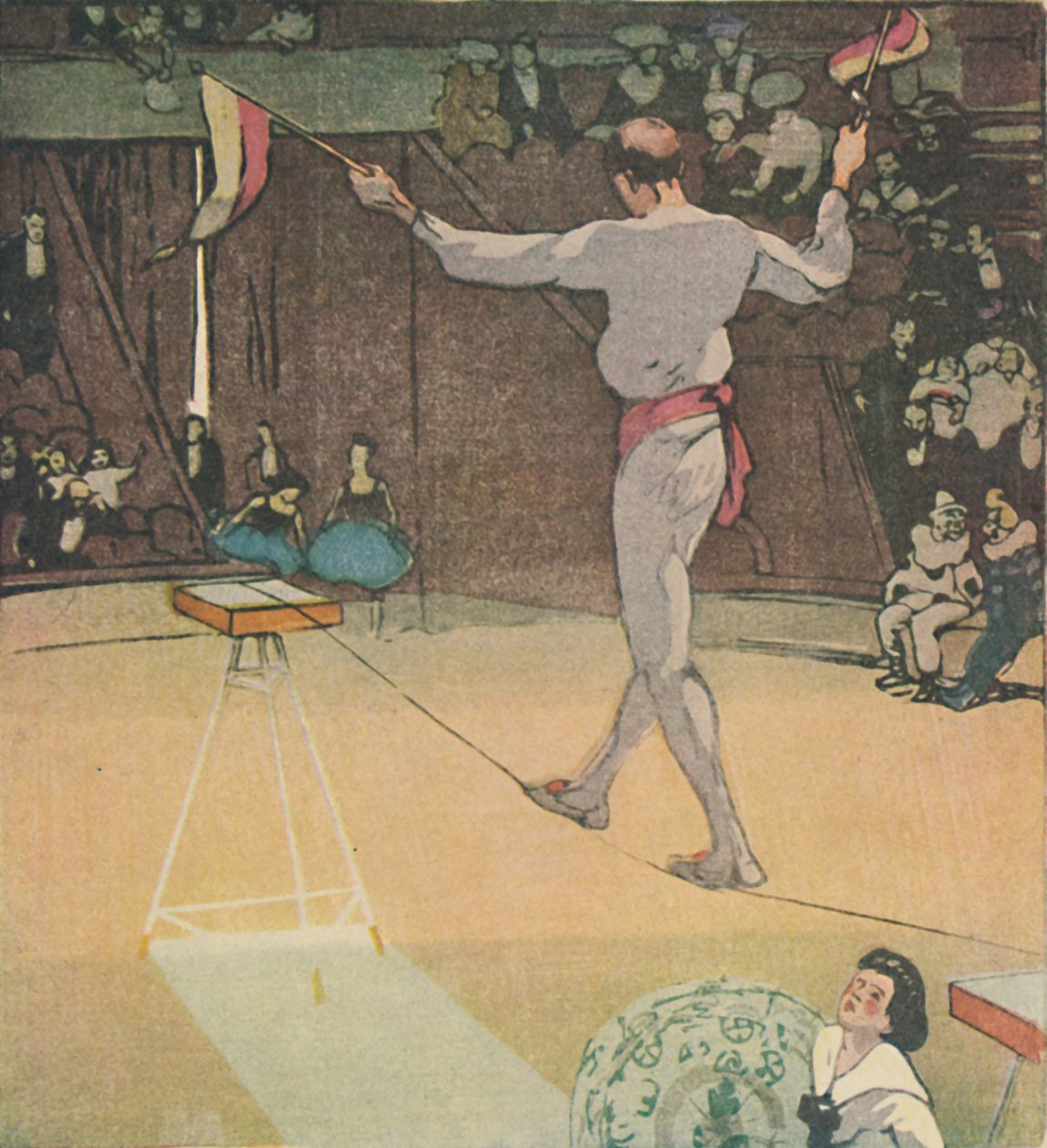 紧绳舞者，1919年 作者 梅贝尔·阿灵顿·罗伊斯（Mabel Alington Royds）