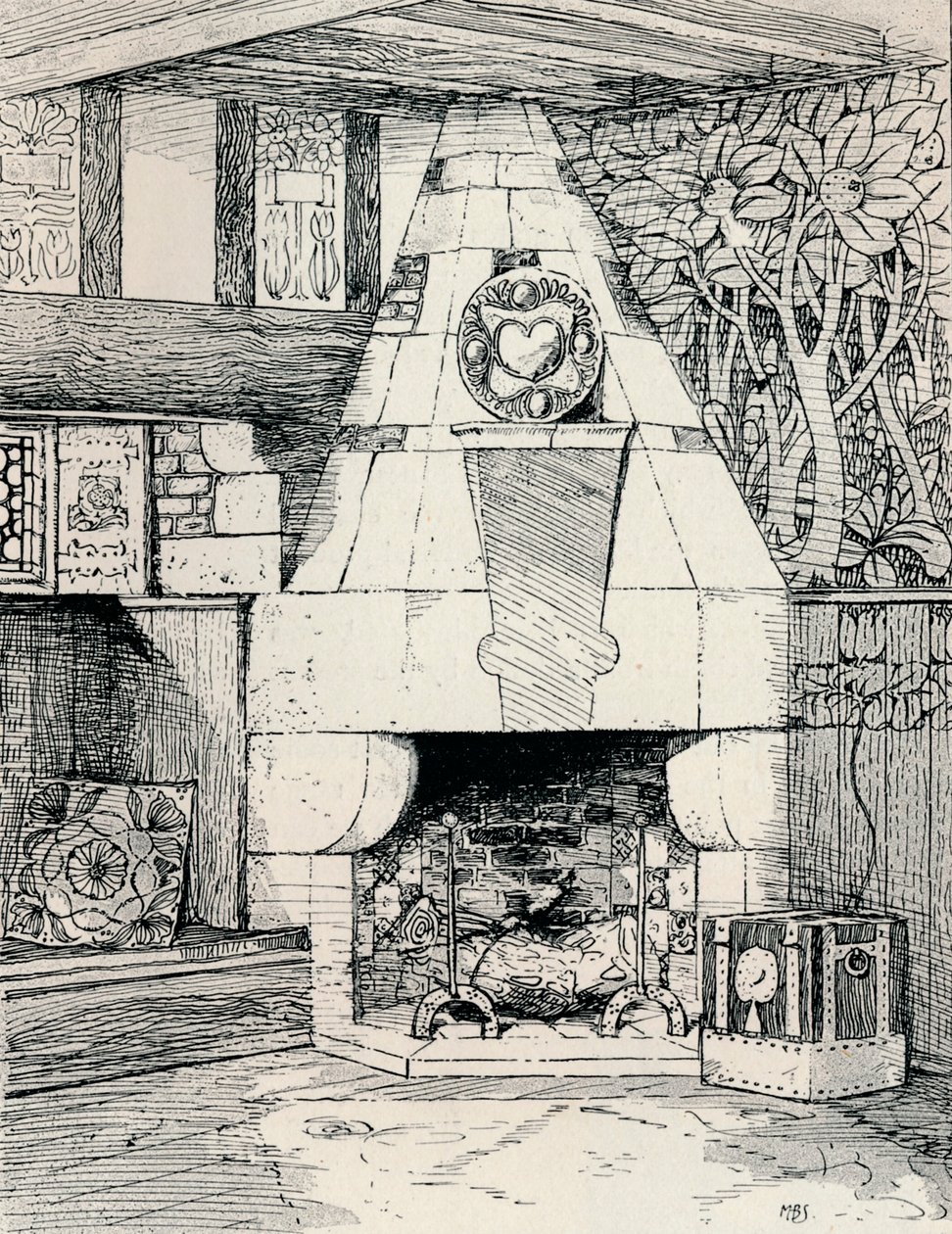 角落壁炉，c1895，1896年 作者 麦凯·休·百利·斯科特