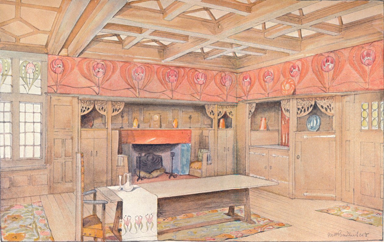 食堂装饰方案，c1900 作者 麦凯·休·百利·斯科特
