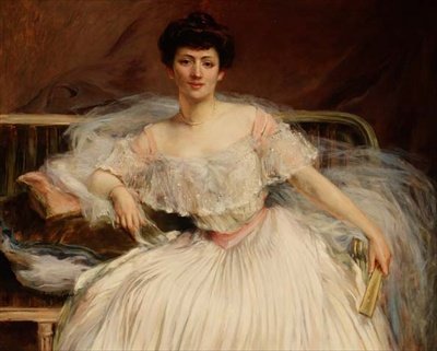 一位女士的画像 作者 玛德琳·卡彭捷（Madeleine Carpentier）