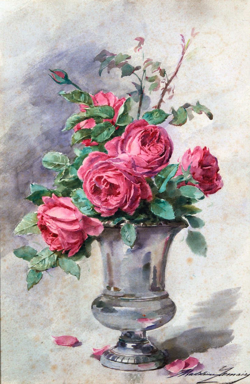 花瓶"，约1865-1928年 作者 马德琳（Madeleine Jeanne Lemaire）