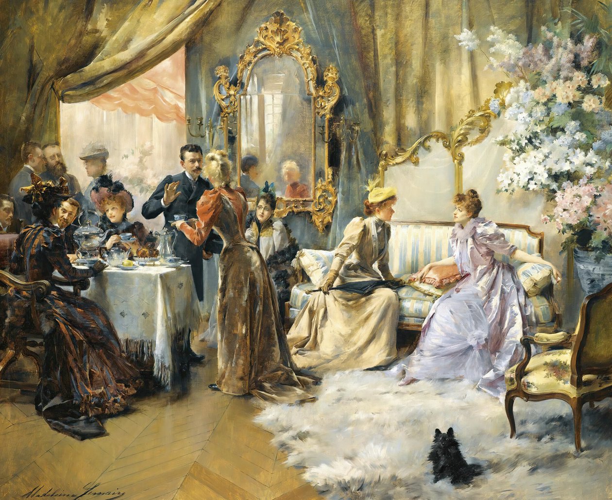 Gouter Au Salon Du Peintre（画家沙龙 作者 马德琳·勒梅尔（Madeleine Lemaire）