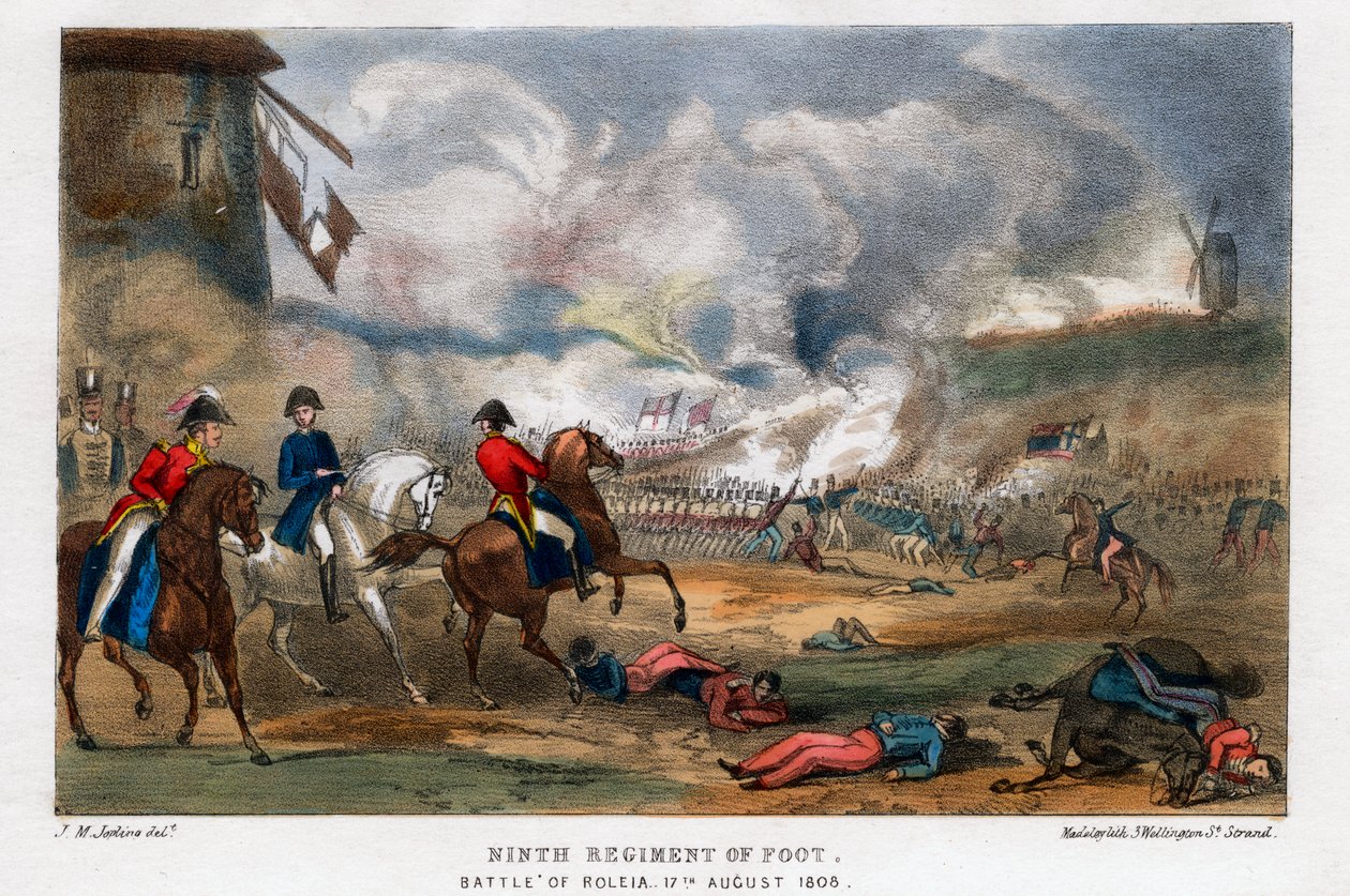第九步兵团，葡萄牙罗里亚之战，1808年8月17日。 作者 马德利