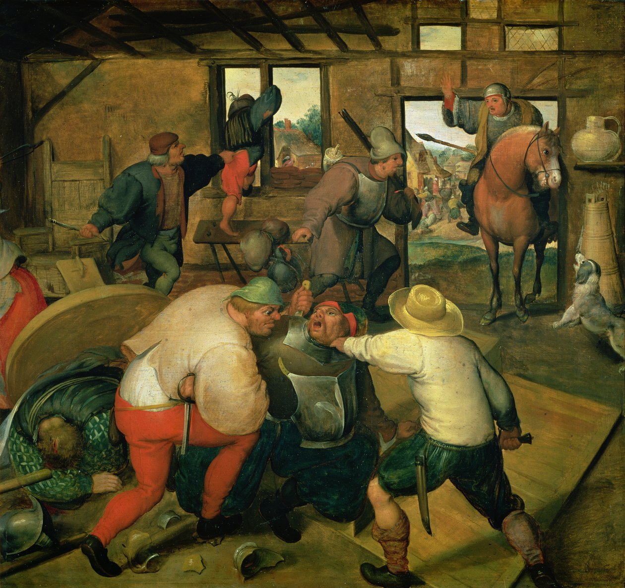 A Fight，c.1565-70（小组） 作者 马丁范克利夫