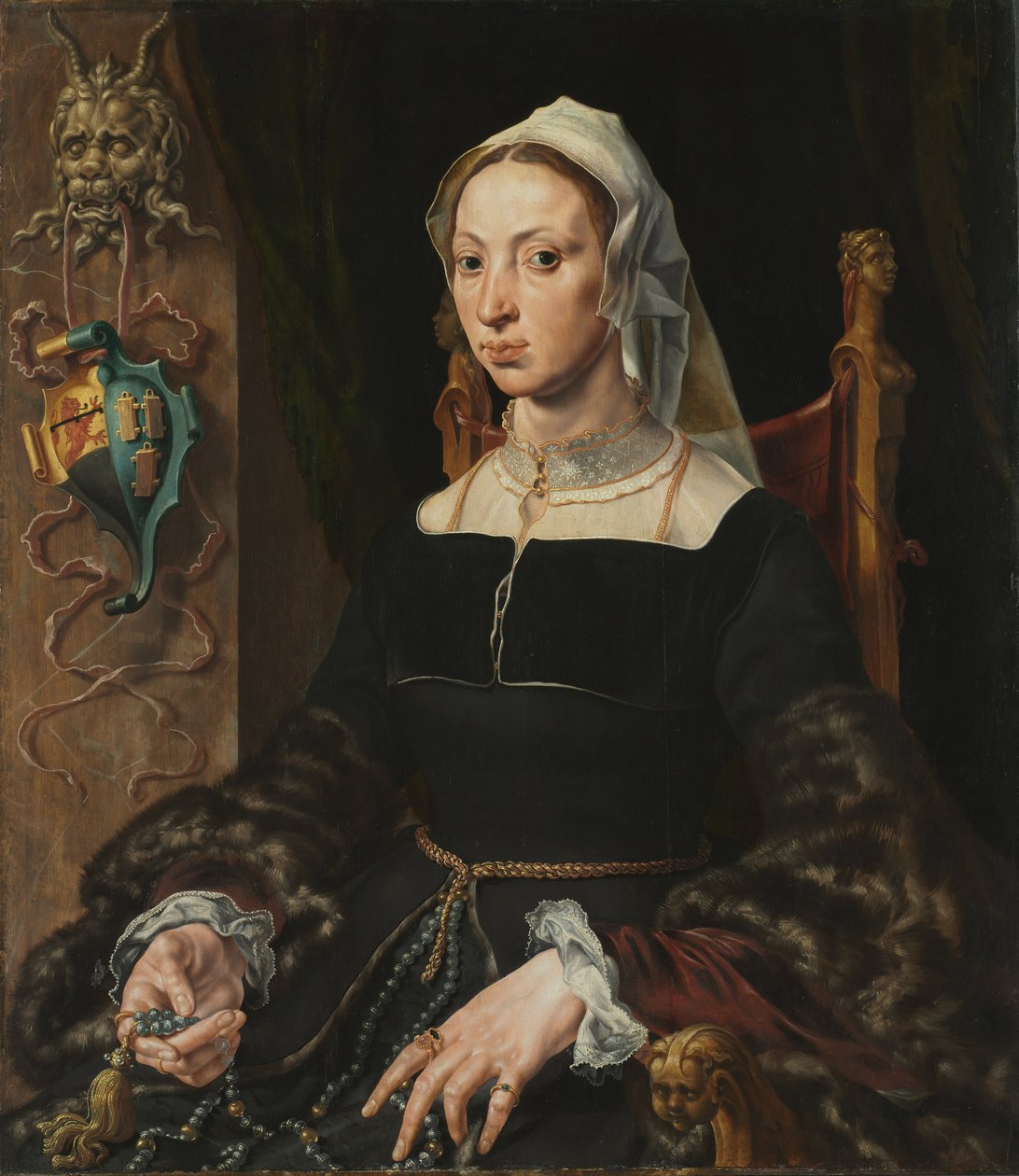 Machtelt Suijs肖像，c。 1540-1545。 作者 梅尔滕·范·海姆斯克