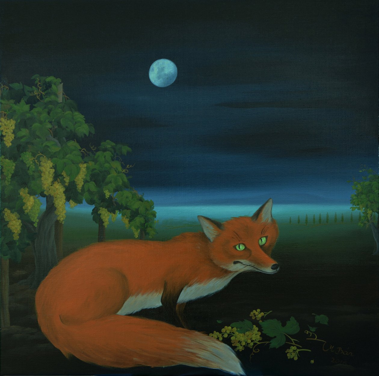 Moonlighting Wixen，2016年布面油画 作者 玛格朵娜·班（Magdolna Ban）