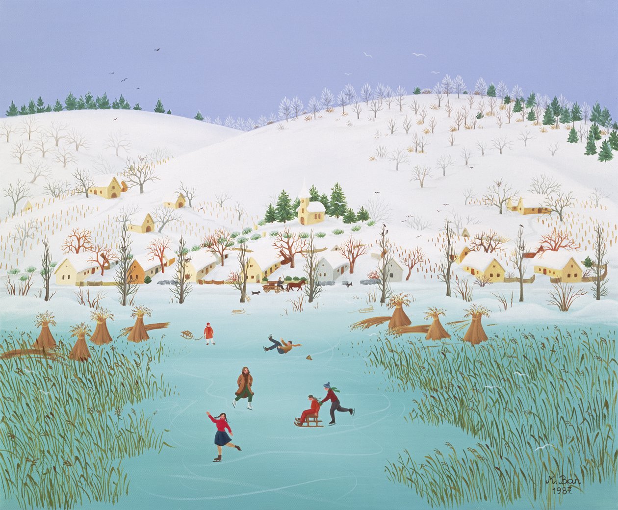 在冻湖，1987年 作者 玛格朵娜·班（Magdolna Ban）