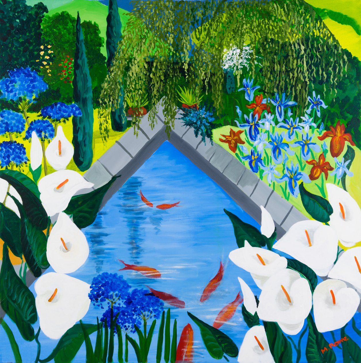 池塘的Arums，2013年 作者 玛姬罗