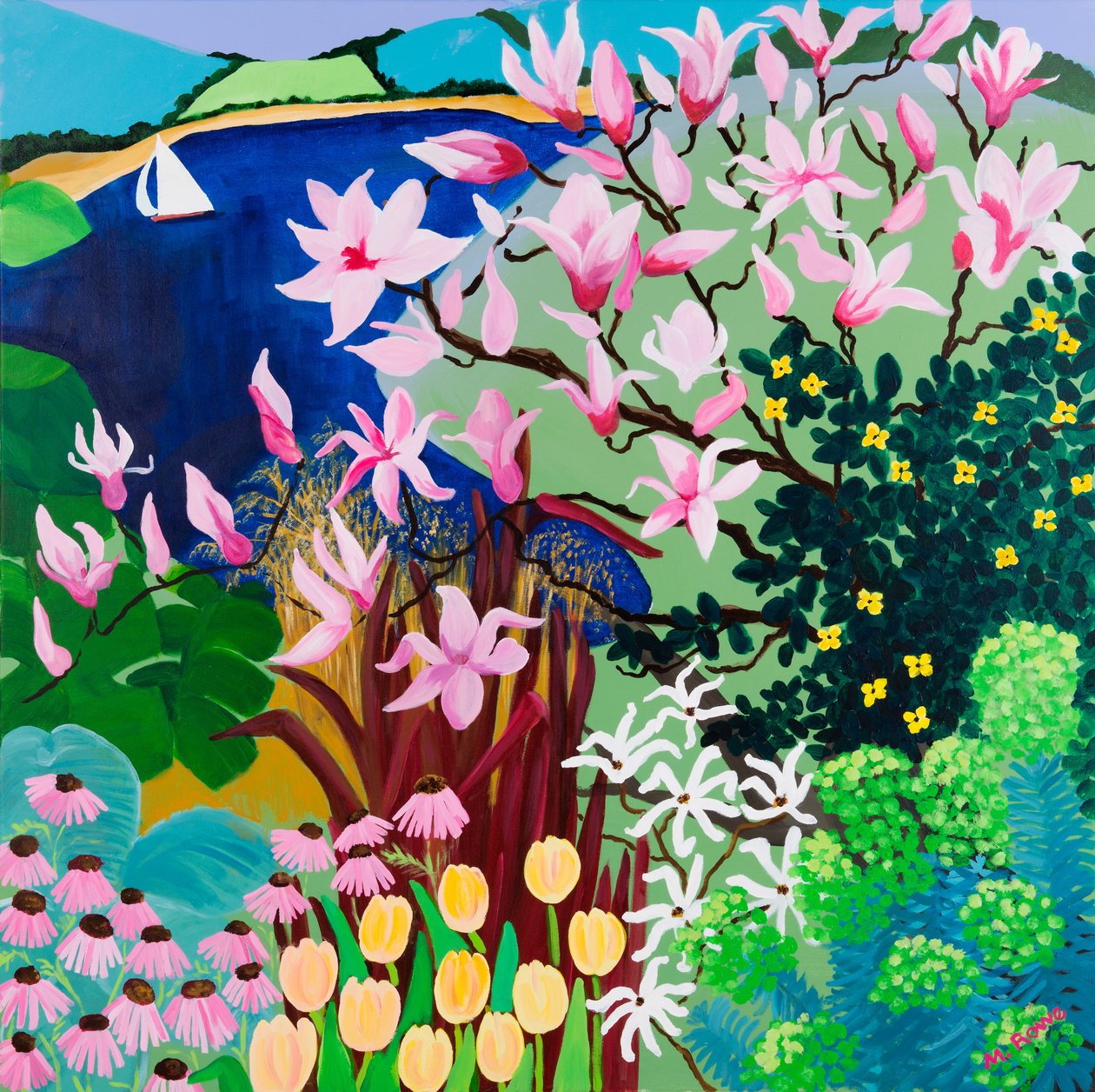 Magnolias在Salcombe，2013年 作者 玛姬罗