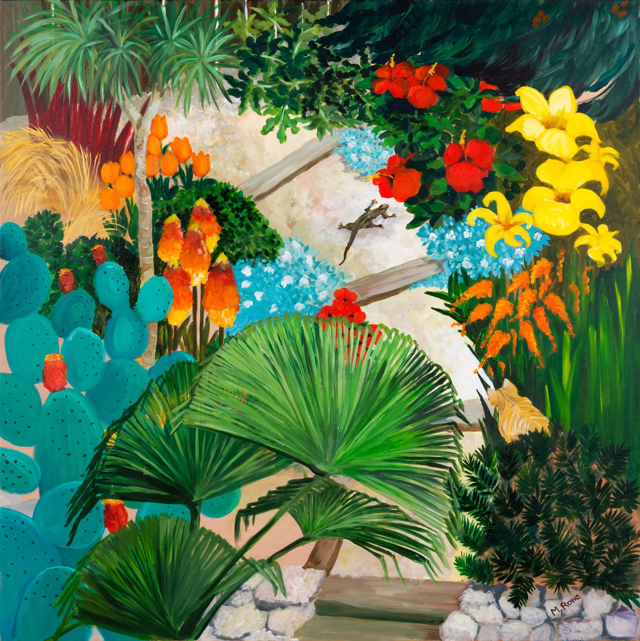 异国情调的花园，2013年（丙烯画布） 作者 玛姬罗