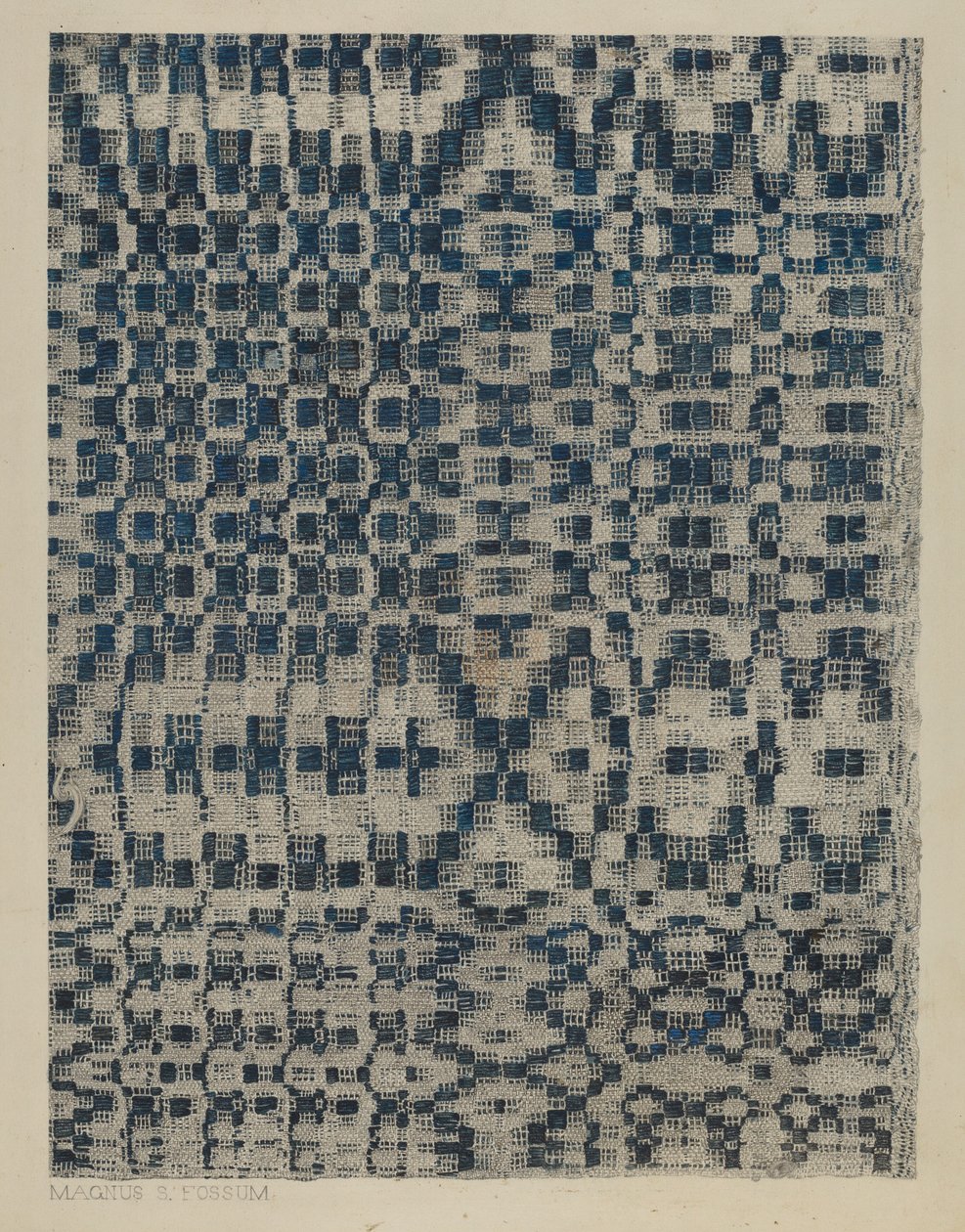盖毯，约1938年。 作者 马格努斯·S·福萨姆