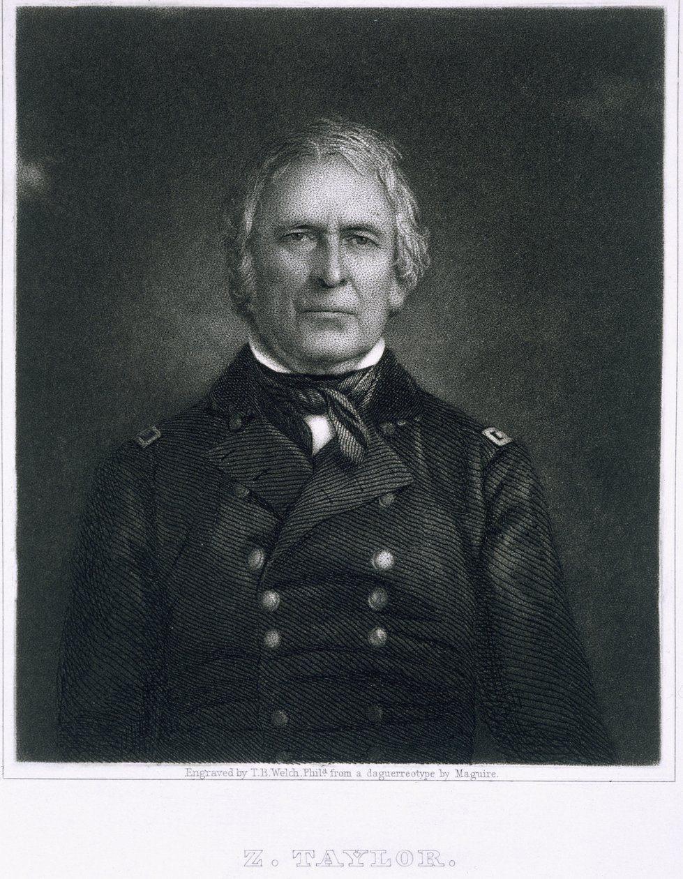 Zachary Taylor，由Thomas B. Welch（1814-74）在daguerrotype之后刻 作者 马奎尔