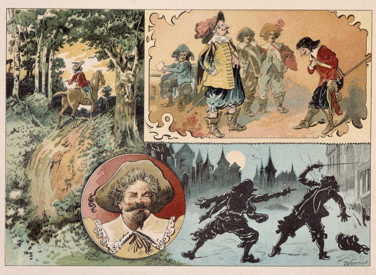 Cyrano de Bergerac，Cyrano de Bergerac 小说插图：“另一个世界” 作者 亨利·迈格罗